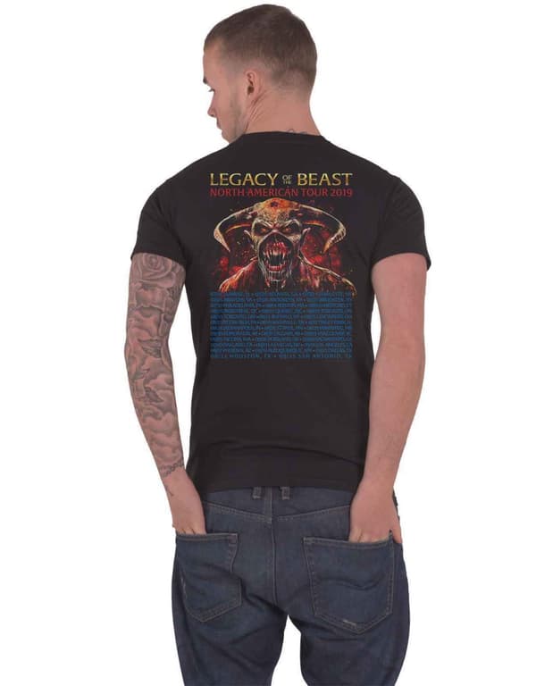 Iron Maiden T Shirt Two Minutes to Midnight Band Logo Official Mens Black S