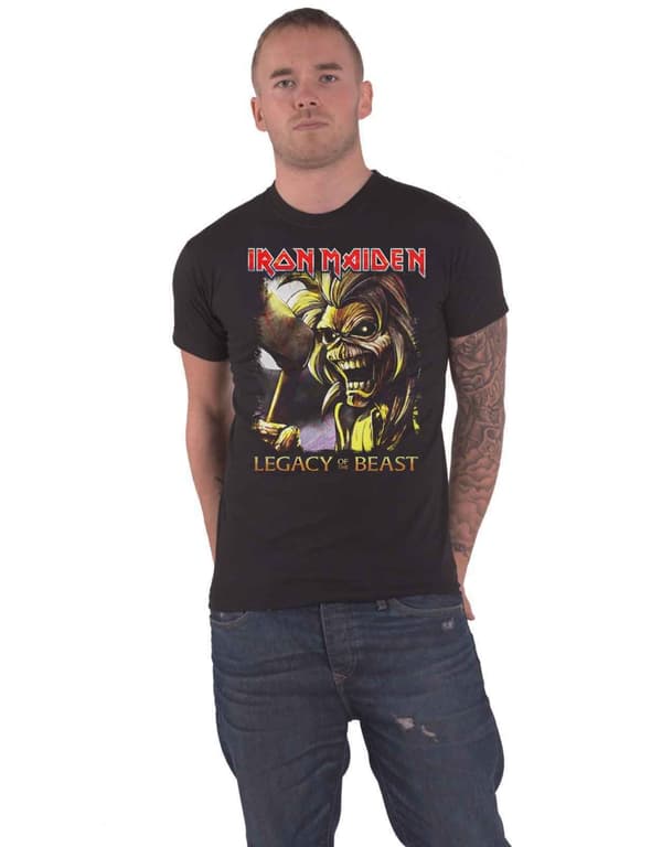 Iron Maiden T Shirt Legacy Killers Band Logo Official Mens Black L