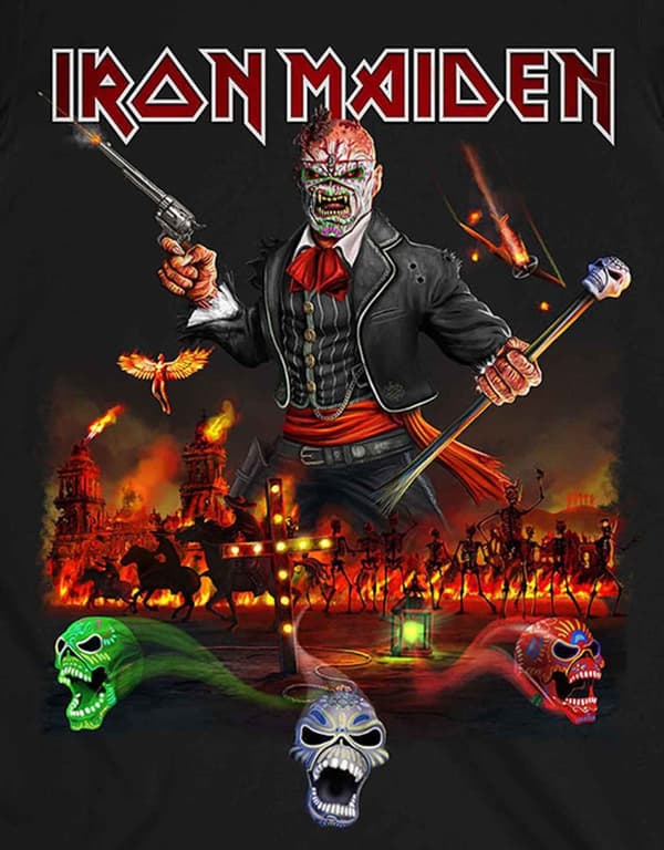Iron Maiden T Shirt Legacy of the Beast Live Album Official Mens Black S