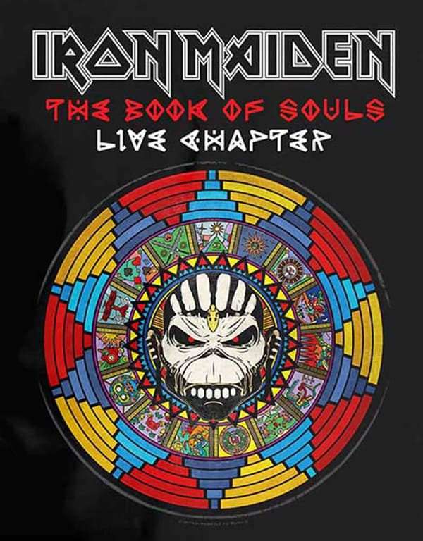 Iron Maiden T Shirt Book of Souls Live Chapter Band Logo Official Mens Black XXL