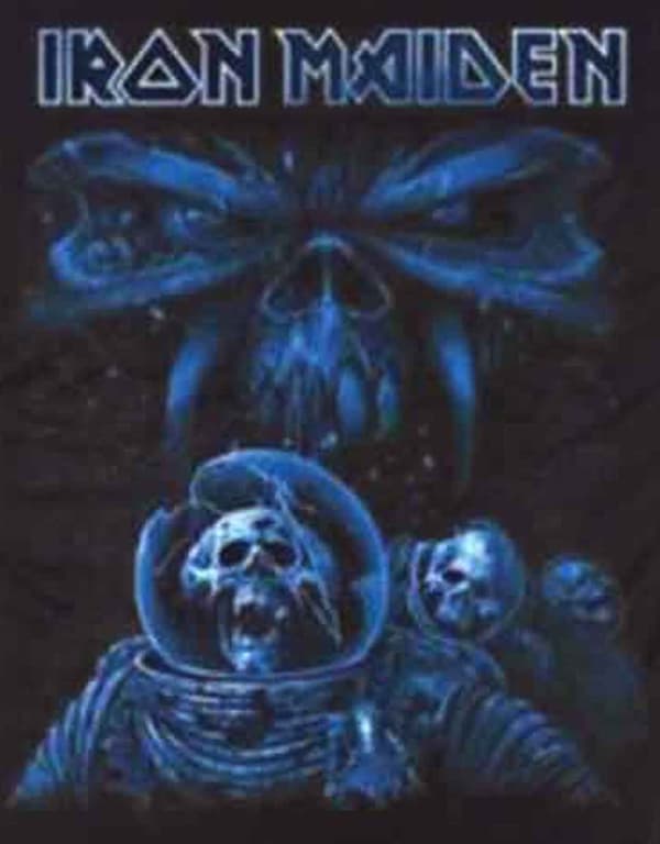 Iron Maiden T Shirt Final Frontier Blue Album Spaceman Band Logo Official Mens S