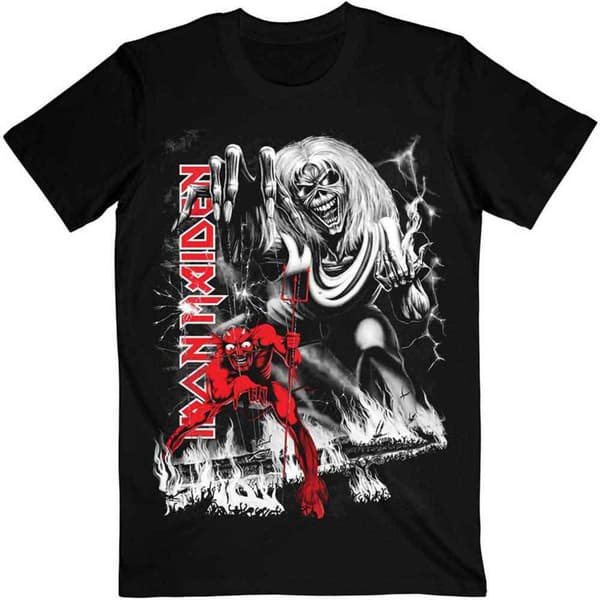 Iron Maiden T Shirt Number Of the Beast Jumbo Band Logo Official Black