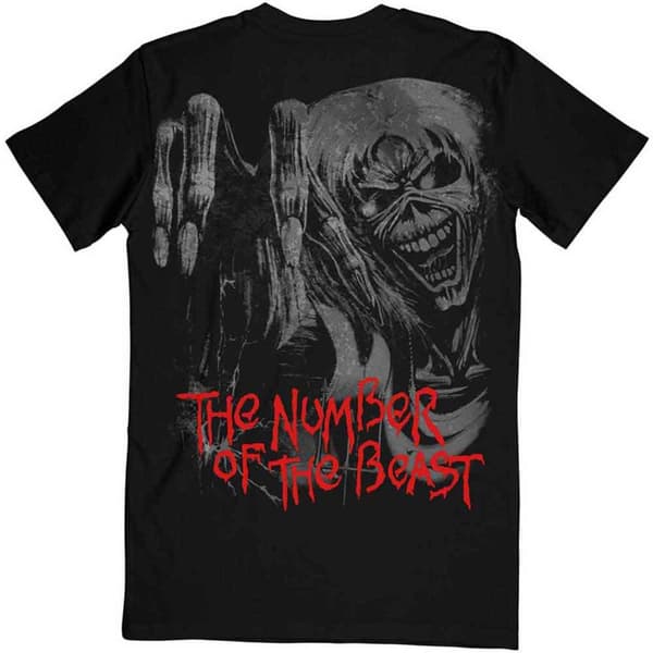 Iron Maiden T Shirt Number Of the Beast Jumbo Band Logo Official Black