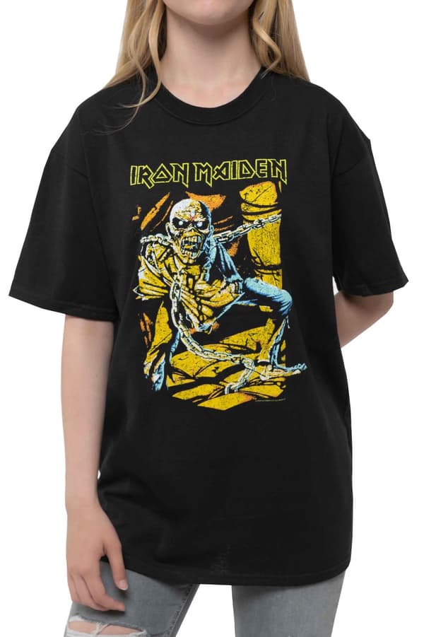 Iron Maiden Kids T Shirt Piece of Mind Official Black Ages 5-13 yrs