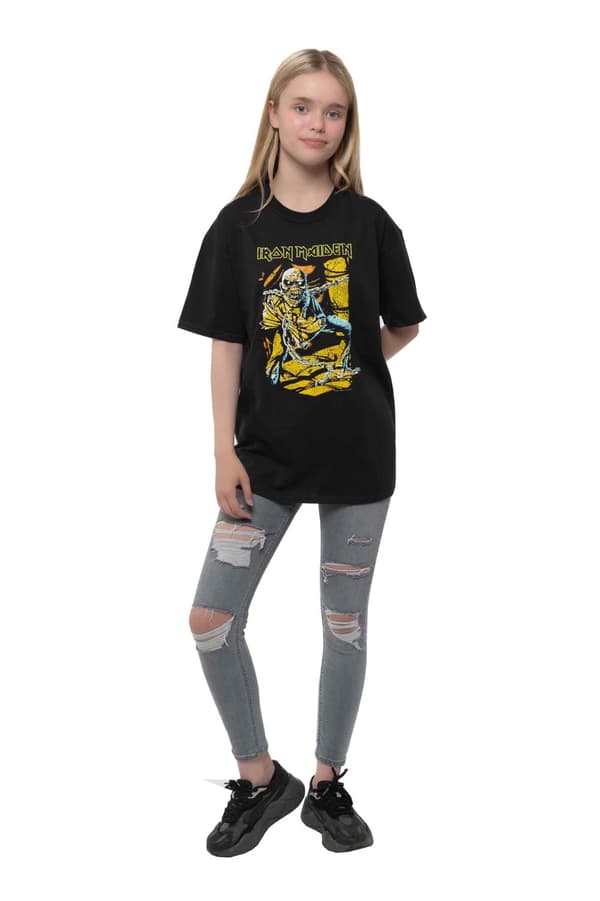 Iron Maiden Kids T Shirt Piece of Mind Official Black Ages 5-13 yrs