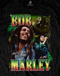 Miniatyrbild 3 av 4: Bob Marley T Shirt Roots Rock Reggae Homage Logo Official Mens Black