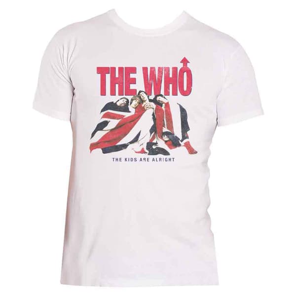 The Who T Shirt Kids Are Alright Vintage Band Logo Official Mens White