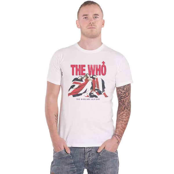 The Who T Shirt Kids Are Alright Vintage Band Logo Official Mens White