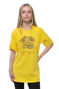 Miniatyrbild 1 av 4: Queen Kids T Shirt Classic Crest Band Logo Official Yellow Ages 3-14 yrs