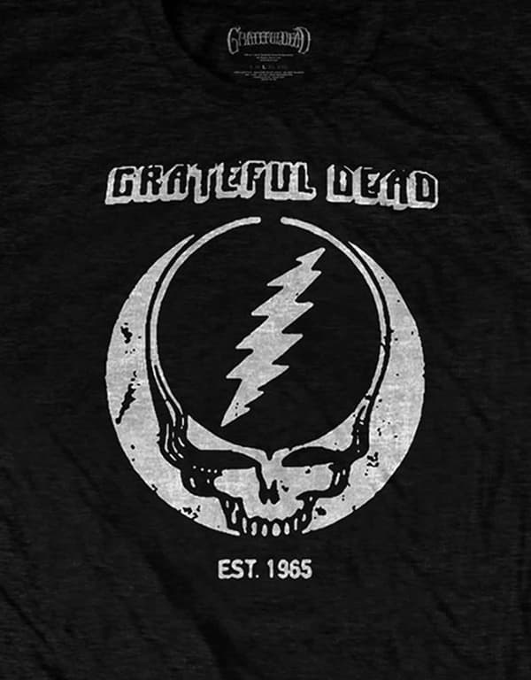 Grateful Dead T Shirt Est 1965 Band Logo Official Mens Eco tee Black