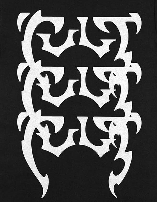 The Cult T Shirt Repeating Band Logo Official Mens Black