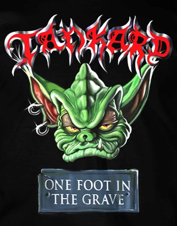 Tankard T Shirt One Foot In The Grave Band Logo Official Mens Black