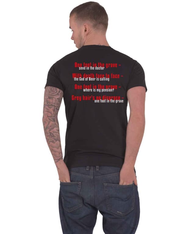 Tankard T Shirt One Foot In The Grave Band Logo Official Mens Black