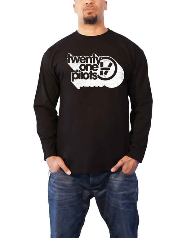 Twenty One Pilots T Shirt Vessel Vintage Official Mens Black Long Sleeve