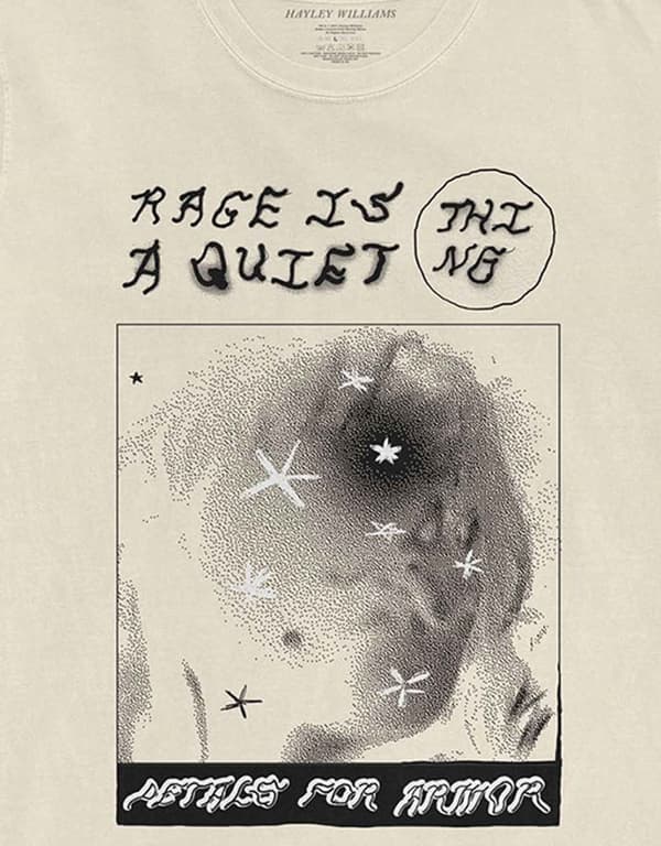 Hayley Williams T Shirt Rage Logo Official Mens Natural