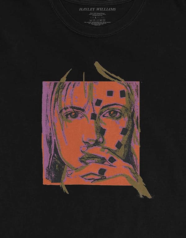 Hayley Williams T Shirt Petals Sketch Logo Official Mens Black
