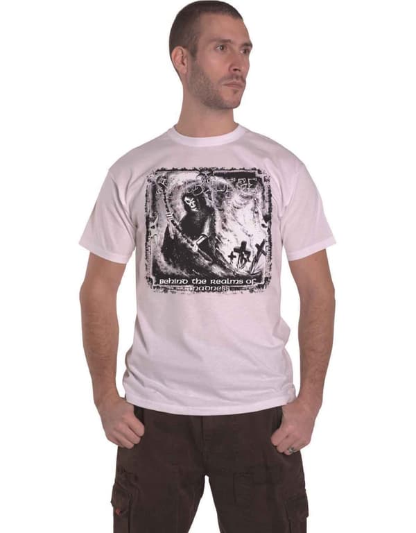 Sacrilege T Shirt Behind The Realms Of Madness Band Logo Official Mens White White XXL
