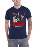 Miniatyrbild 1 av 2: Queen T Shirt Killer Queen Band Logo Official Mens Navy Blue