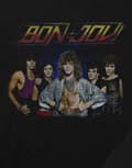Miniatyrbild 3 av 4: Bon Jovi T Shirt Tour 1984 Band Logo Official Mens Black