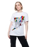 Miniatyrbild 1 av 4: David Bowie T Shirt Holographic Bolt Ziggy Stardust Official Mens White