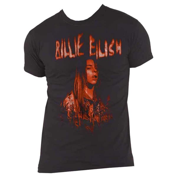 Billie Eilish T Shirt Spooky Portrait Logo Official Black Unisex