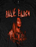 Miniatyrbild 2 av 2: Billie Eilish T Shirt Spooky Portrait Logo Official Black Unisex