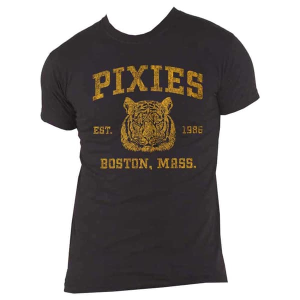 Pixies T Shirt Phys Ed Band Logo Est Boston 1986 Official Mens Black