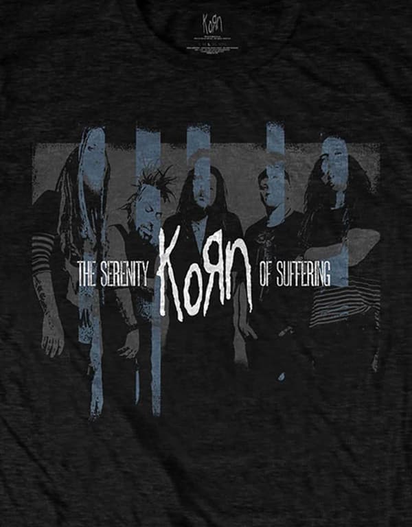 Korn T Shirt Block Photo Band Logo Official Mens Black
