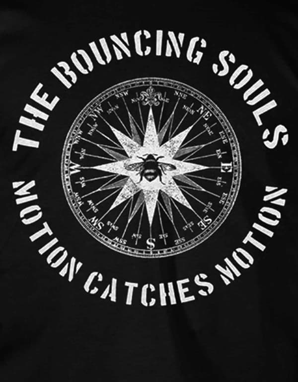 The Bouncing Souls T Shirt Compass Band Logo Official Mens Black