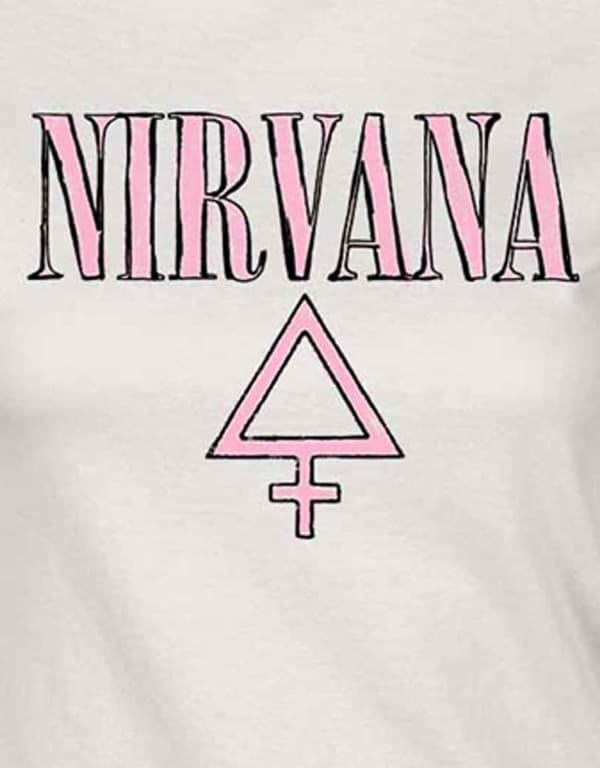 Nirvana T Shirt Femme Band Logo Official Womens Skinny Fit White