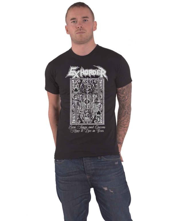 Exhorder T Shirt Kings Queens Band Logo Official Mens Black Black M