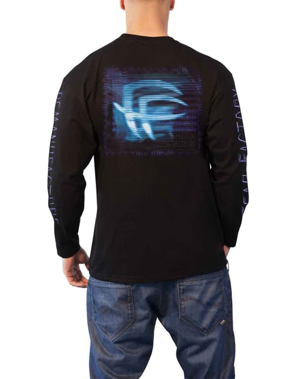 Fear Factory T Shirt Demanufacture Band Logo Official Mens Black Long Sleeve