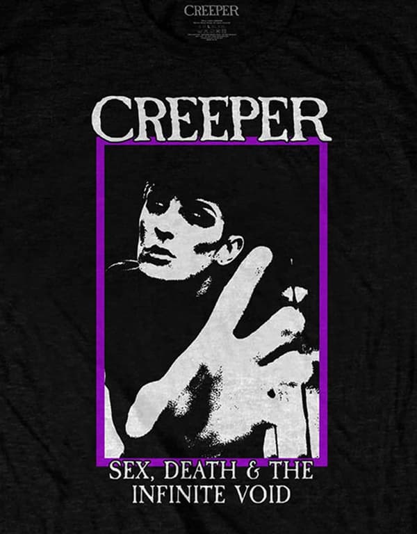 Creeper T Shirt Infinite Void Band Logo Official Mens Black