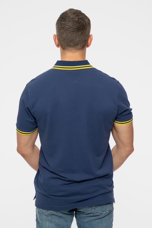 Nirvana Polo T Shirt Smile Face Band Logo Official Mens Navy Blue
