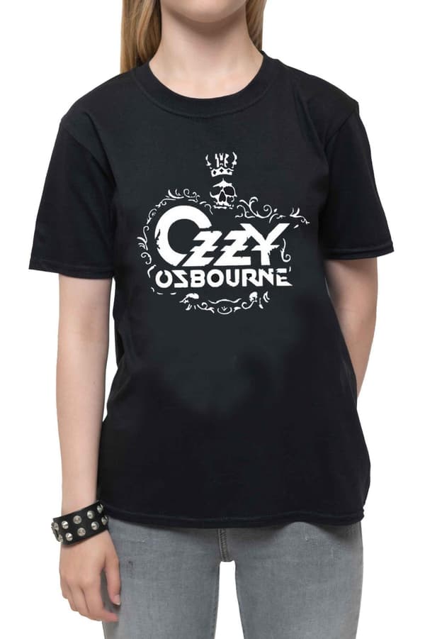 Ozzy Osbourne Kids T Shirt Logo Official Black Ages 5-14 yrs