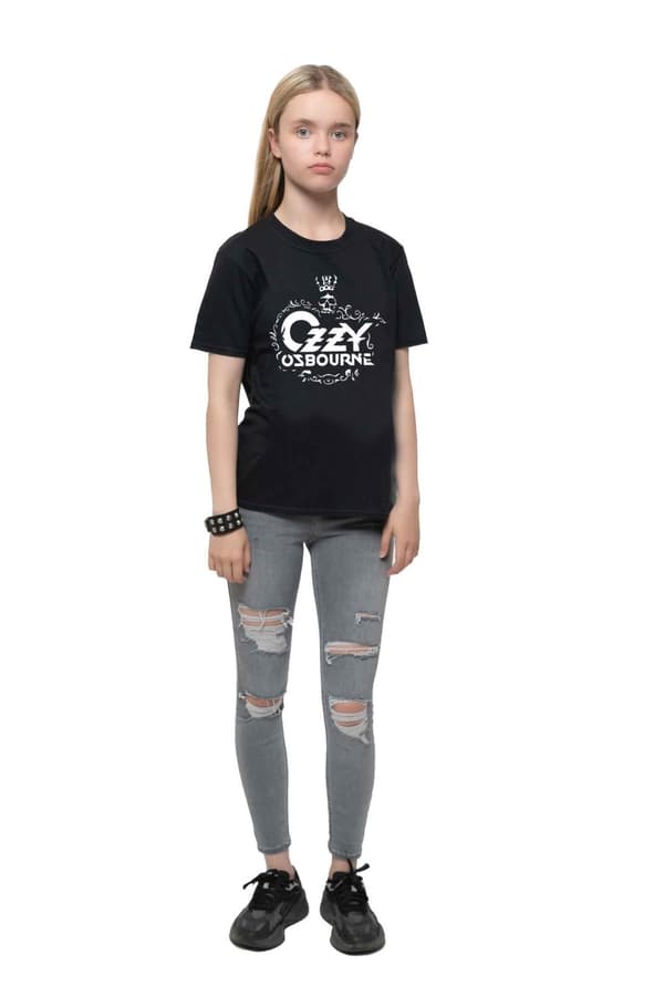 Ozzy Osbourne Kids T Shirt Logo Official Black Ages 5-14 yrs