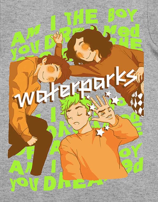 Waterparks T Shirt Dreamboy Band Logo Official Mens Grey