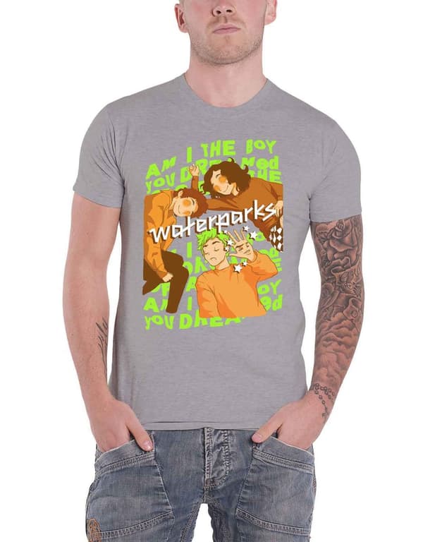 Waterparks T Shirt Dreamboy Band Logo Official Mens Grey