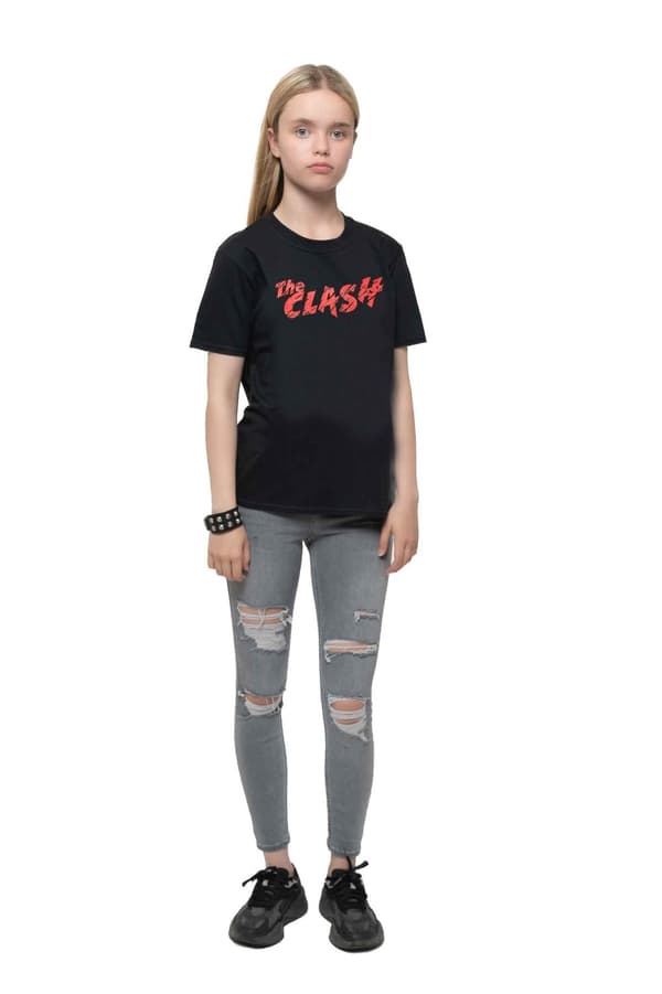 The Clash Kids T Shirt Classic Band Logo Official Black Ages 5-14 yrs