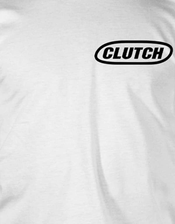 Clutch T Shirt Classic Band Logo Official Mens White