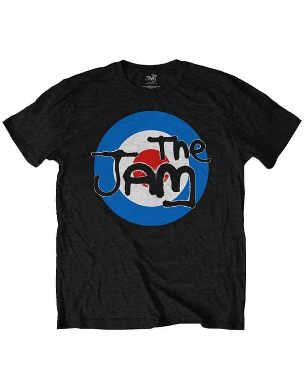 The Jam Kids T Shirt Spray Target Band Logo Official Black Ages 1-12 yrs