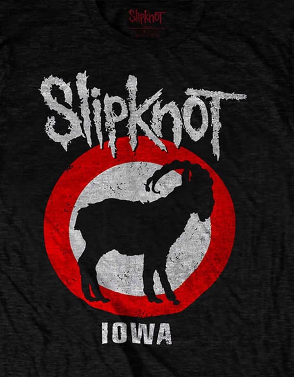Slipknot T Shirt Iowa Goat Band Logo Official Mens Black
