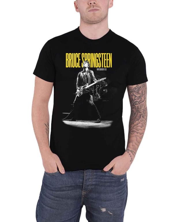 Bruce Springsteen T Shirt Winterland Ballroom Guitar Official Mens Black Black XL