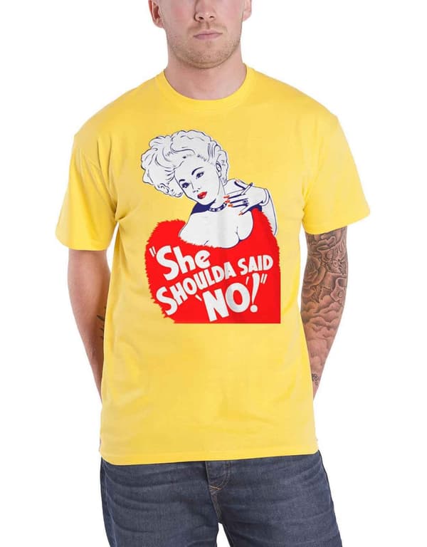 Plan 9 T Shirt She Shoulda Said No Official Mens Yellow l