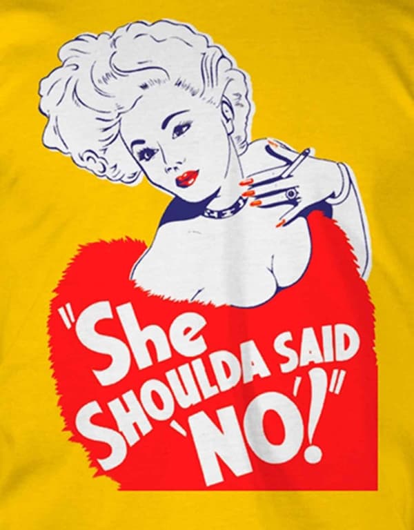 Plan 9 T Shirt She Shoulda Said No Official Mens Yellow XXL
