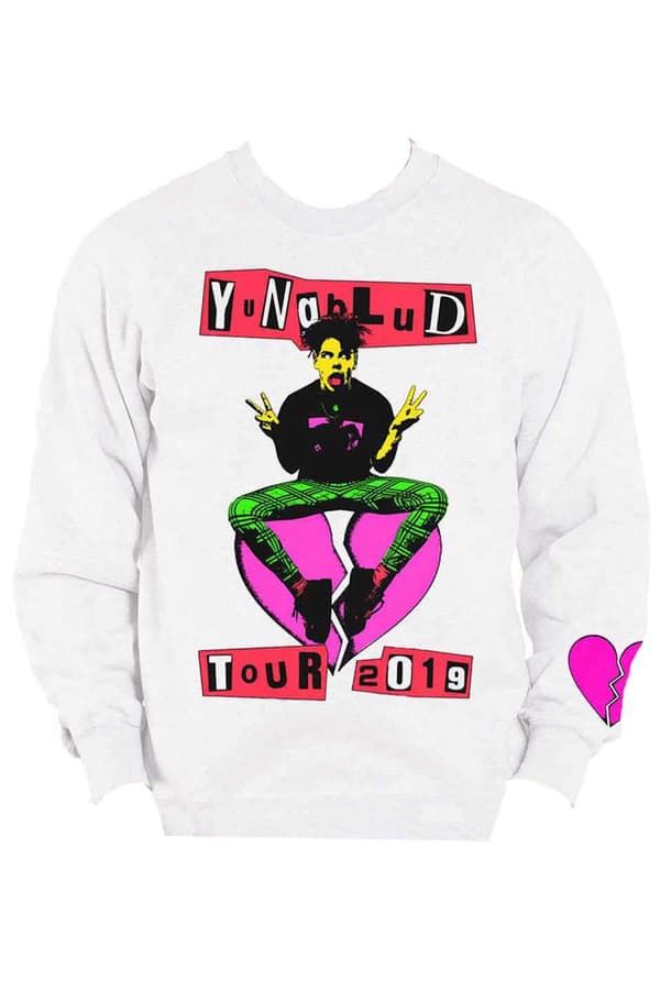 Yungblud Sweatshirt Tour 2019 Back print dates Official White Unisex