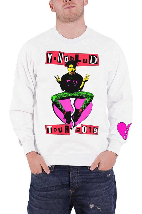 Yungblud Sweatshirt Tour 2019 Back print dates Official White Unisex