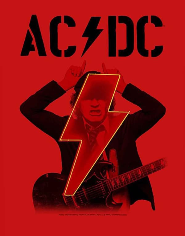 AC/DC T Shirt Angus Pwr Up Band Logo Official Unisex Red