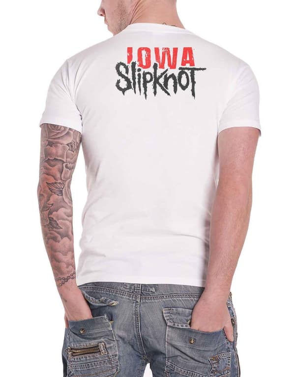 Slipknot T Shirt Iowa Goat Shadow Band Logo Official Mens White