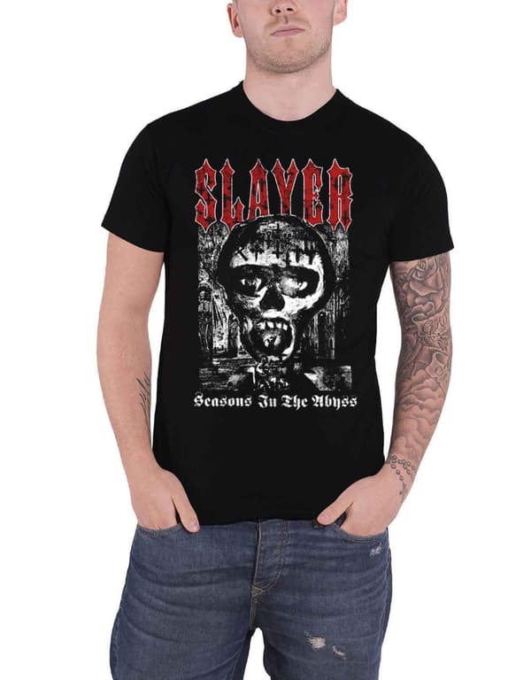 Slayer T Shirt Acid Rain Band Logo Official Mens Black